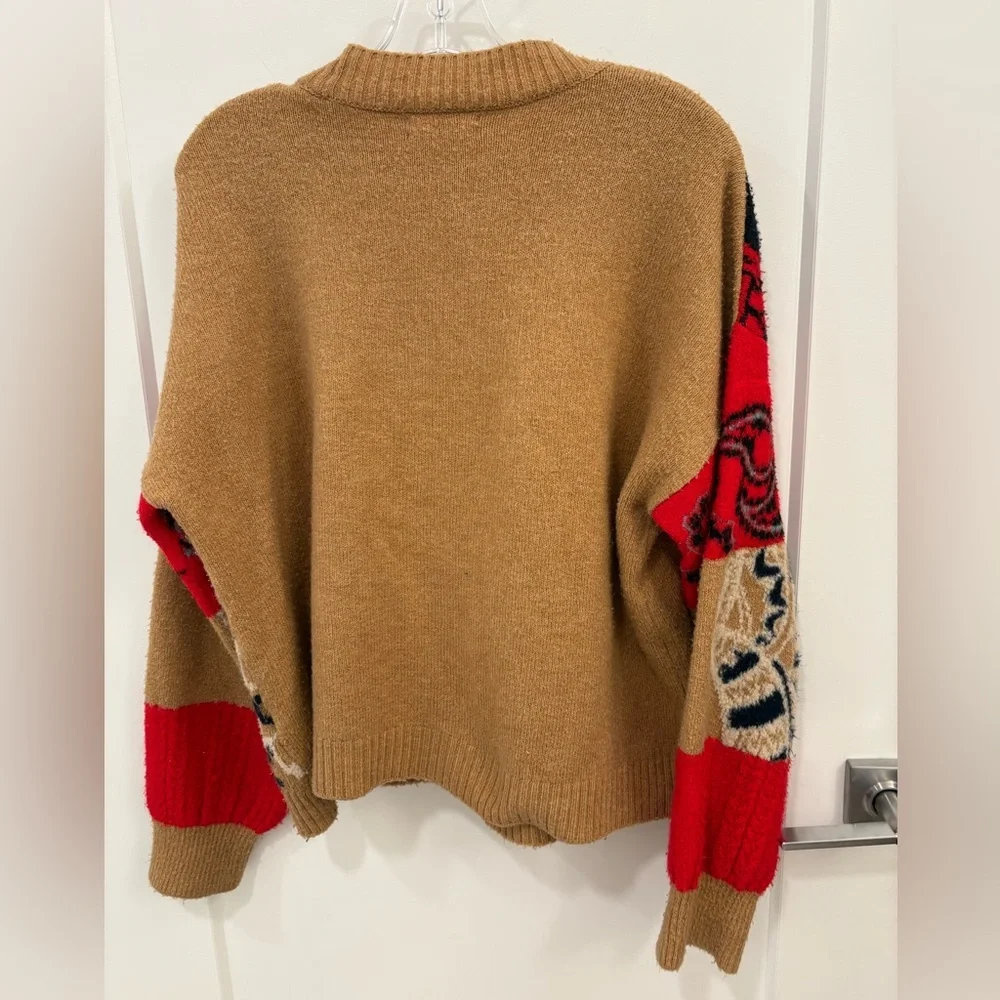 Anthropologie Rachael Patchwork Knit Sweater Size Medium - Picture 12 of 15